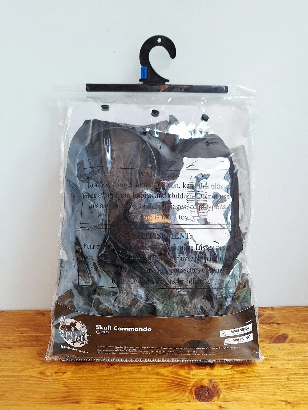 Spirit Halloween Skull Commando Tactical Military Costume - Boys XL 14-16